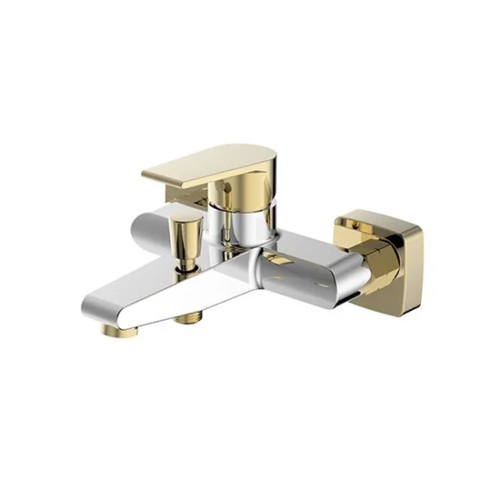 Смесител стенен за вана/душ BIEN PRUVA BATH MIXER CHROME - GOLD