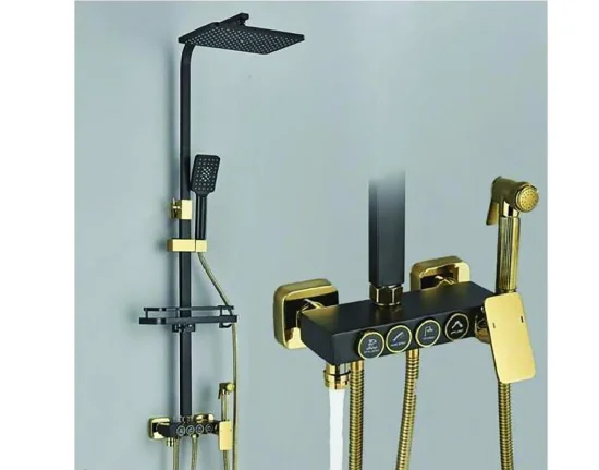Душ система - черно и злато