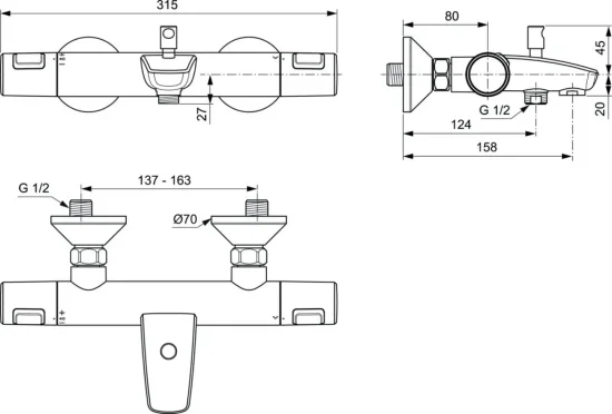 Комплект 3 в 1- Cerafine O и Ceratherm T25