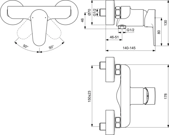 TYRIA смесител за душ