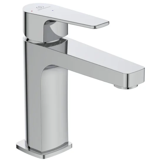 ESLA смесител за умивалник с BlueStart®, с 35mm керамичен затварящ механизъм с ограничител на топла вода