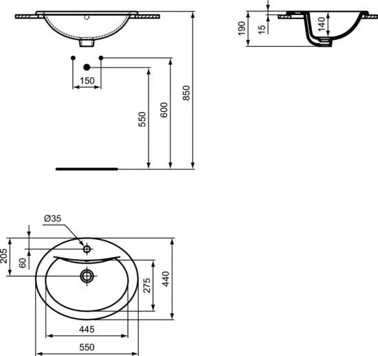 Мивка за вграждане 55 cm SevaDuo