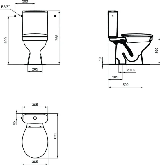Ulysse S WC комплект, седалка с плавно затваряне