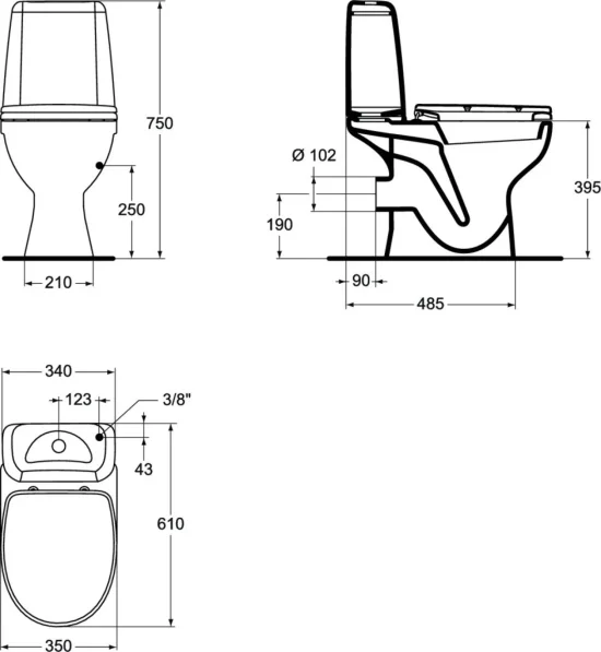 WC комплект Elegance, седалка с плавно спускане